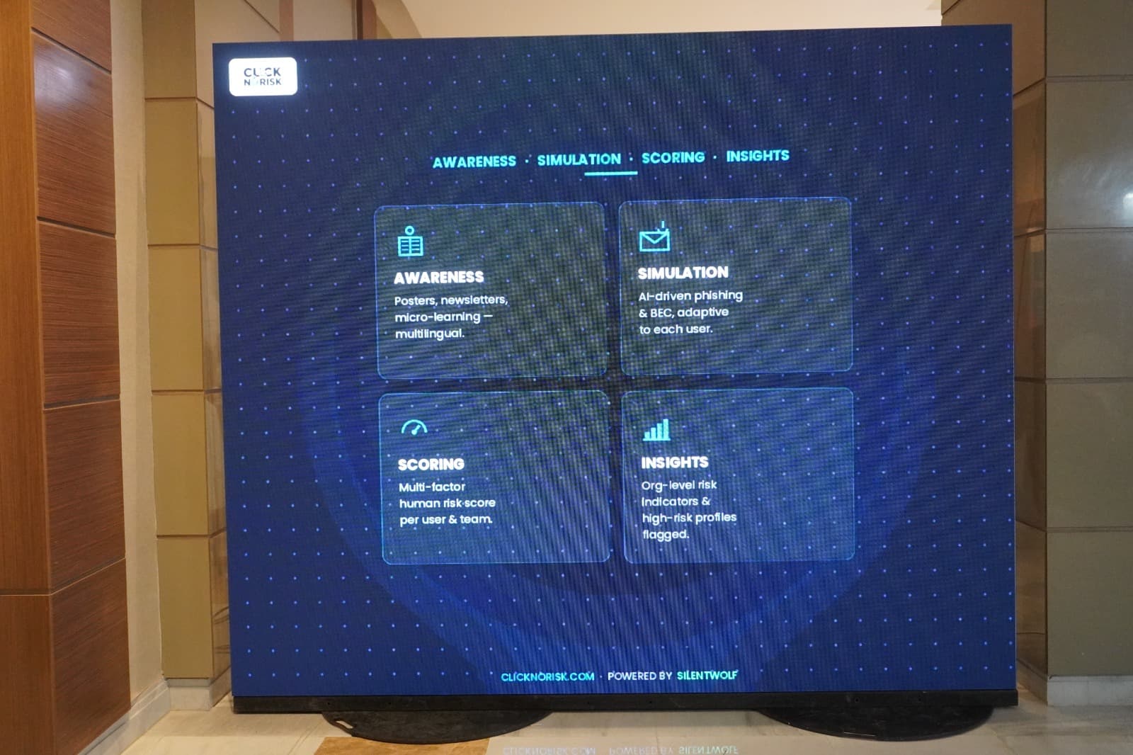 ClickNoRisk display: 'Cybersecurity Awareness, reimagined as Human Risk Management'
