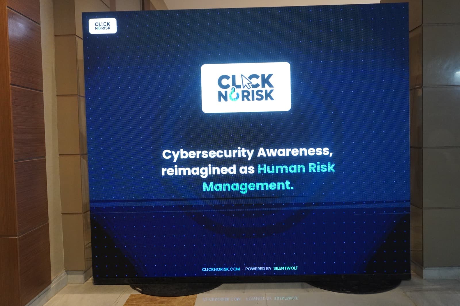 ClickNoRisk platform pillars — Awareness · Simulation · Scoring · Insights